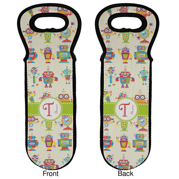 Rocking Robots Wine Tote Front & Back