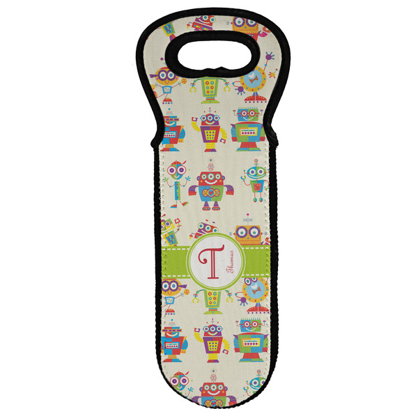 Custom Rocking Robots Wine Tote Bag (Personalized)