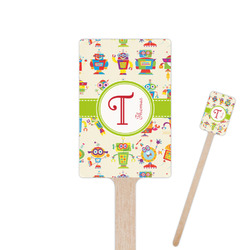 Rocking Robots 6.25" Rectangle Wooden Stir Sticks - Double Sided (Personalized)