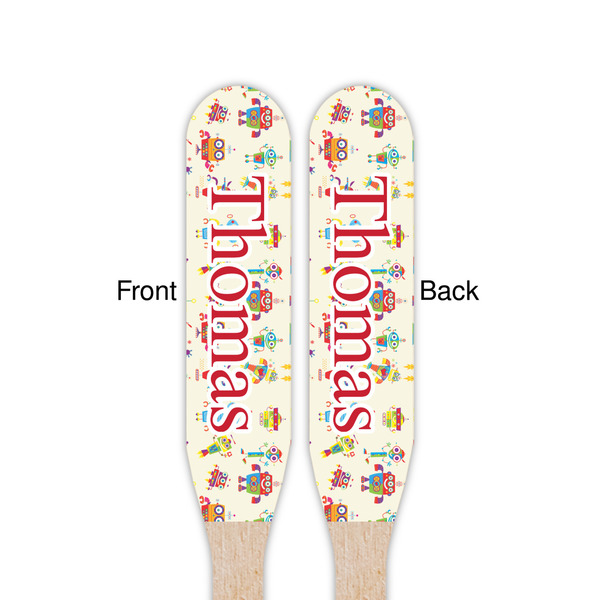 Rocking Robots Wooden Food Pick - Paddle - Double Sided - Front & Back