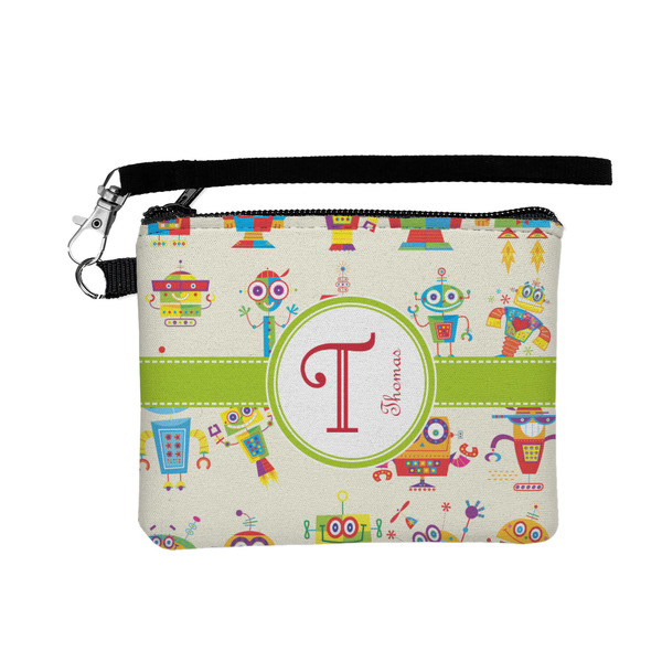 Custom Rocking Robots Wristlet ID Case w/ Name and Initial