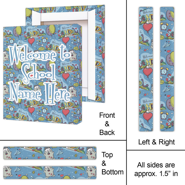 Welcome to School 11x14 - Canvas Print - Approval