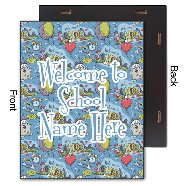 Welcome to School 11x14 Wood Print - Front & Back View