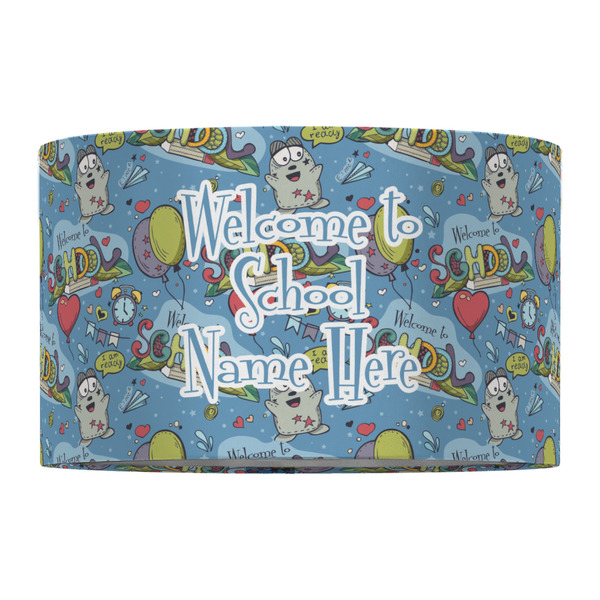 Welcome to School 12" Drum Lampshade - FRONT (Fabric)