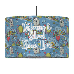 Welcome to School 12" Drum Pendant Lamp - Fabric (Personalized)