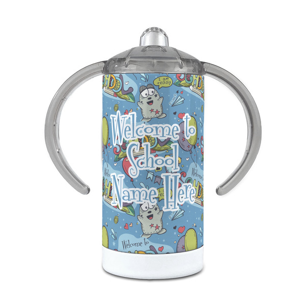 Custom Welcome to School 12 oz Stainless Steel Sippy Cup (Personalized)
