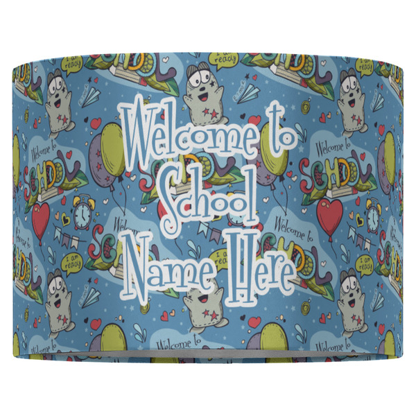 Welcome to School 16" Drum Lampshade - FRONT (Fabric)