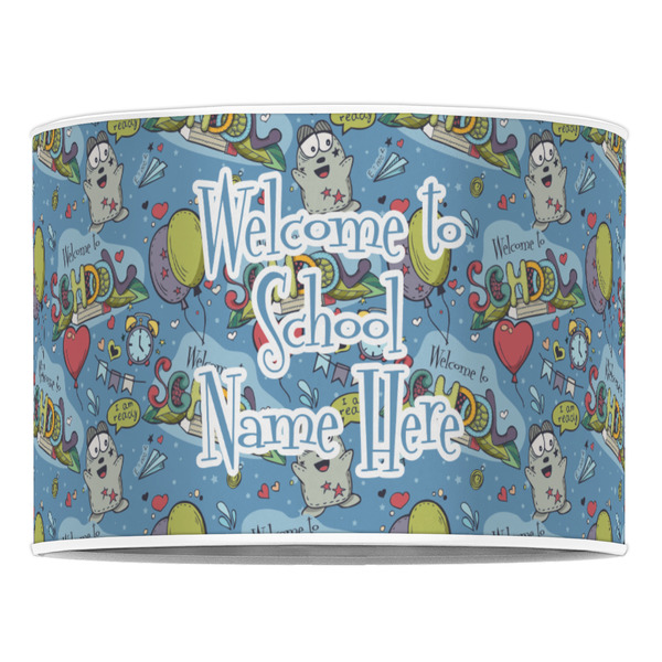Welcome to School 16" Drum Lampshade - FRONT (Poly Film)