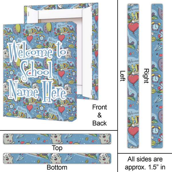 Welcome to School 16x20 - Canvas Print - Approval