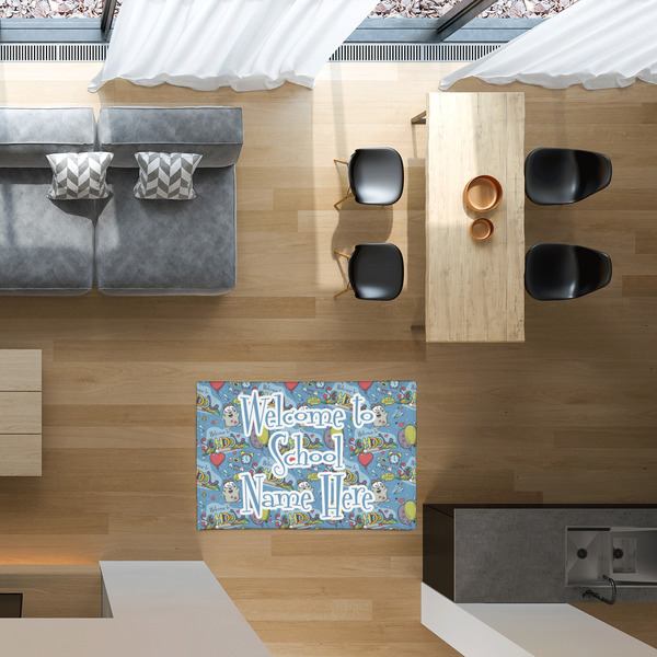 Welcome to School 2'x3' Indoor Area Rugs - IN CONTEXT