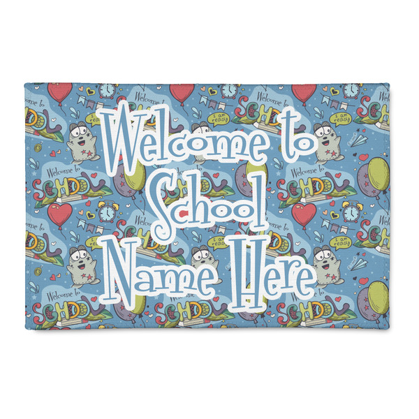 Custom Welcome to School 2' x 3' Patio Rug (Personalized)