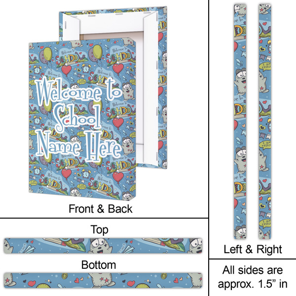 Welcome to School 20x30 - Canvas Print - Approval