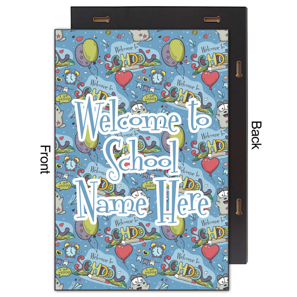 Welcome to School 20x30 Wood Print - Front & Back View