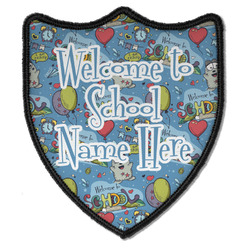 Welcome to School Iron On Shield Patch B w/ Name or Text