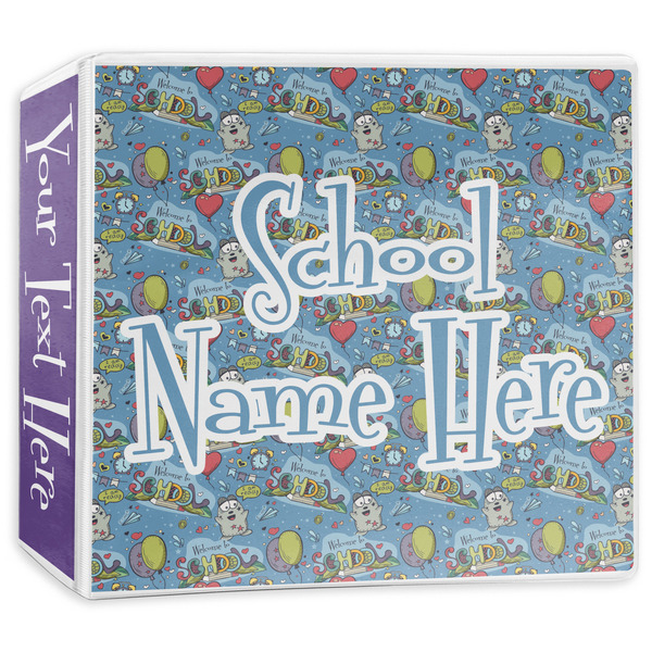 Custom Welcome to School 3-Ring Binder - 3 inch (Personalized)