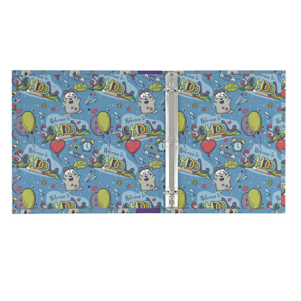 Welcome to School 3 Ring Binders - Full Wrap - 1" - OPEN INSIDE