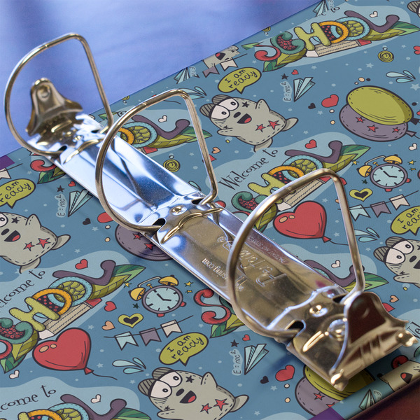 Welcome to School 3 Ring Binders - Full Wrap - 2" - DETAIL