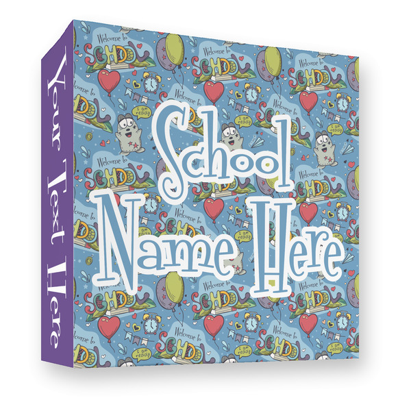 Custom Welcome to School 3 Ring Binder - Full Wrap - 3" (Personalized)