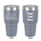 Welcome to School 30 oz Stainless Steel Ringneck Tumbler - Grey - Double Sided - Front & Back