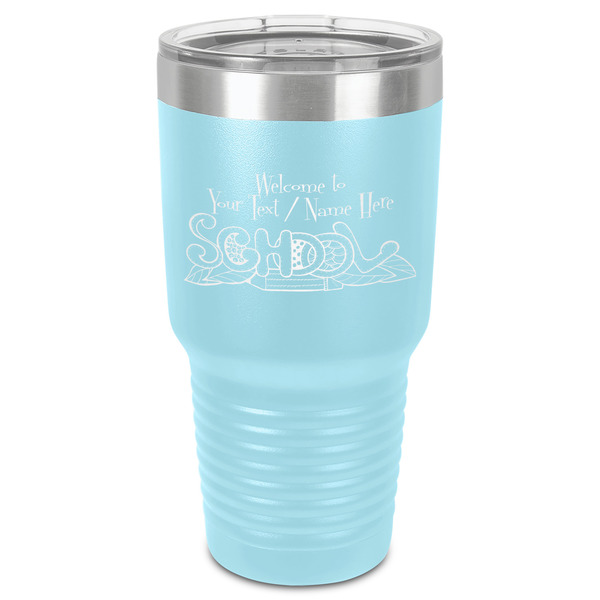 Welcome to School 30 oz Stainless Steel Ringneck Tumbler - Teal - Front