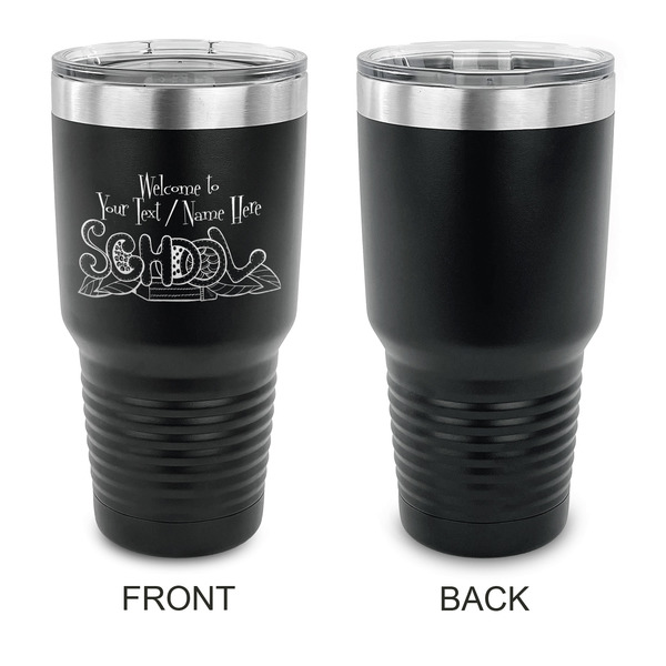 Welcome to School 30 oz Stainless Steel Ringneck Tumblers - Black - Single Sided - APPROVAL
