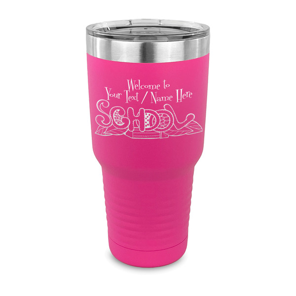 Custom Welcome to School 30 oz Stainless Steel Tumbler - Pink - Single Sided (Personalized)