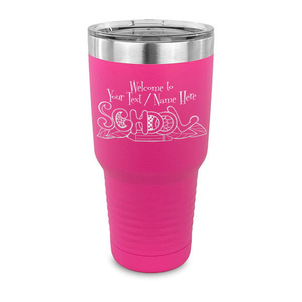 Welcome to School 30 oz Stainless Steel Ringneck Tumblers - Pink - FRONT