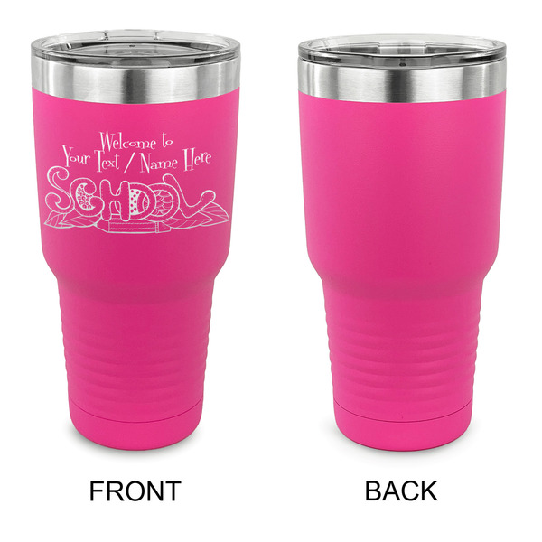 Welcome to School 30 oz Stainless Steel Ringneck Tumblers - Pink - Single Sided - APPROVAL