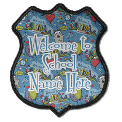 Welcome to School Iron On Shield Patch C w/ Name or Text