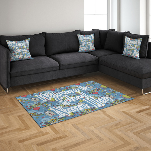 Welcome to School 4'x6' Indoor Area Rugs - IN CONTEXT