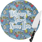 Welcome to School Round Glass Cutting Board - Small (Personalized)