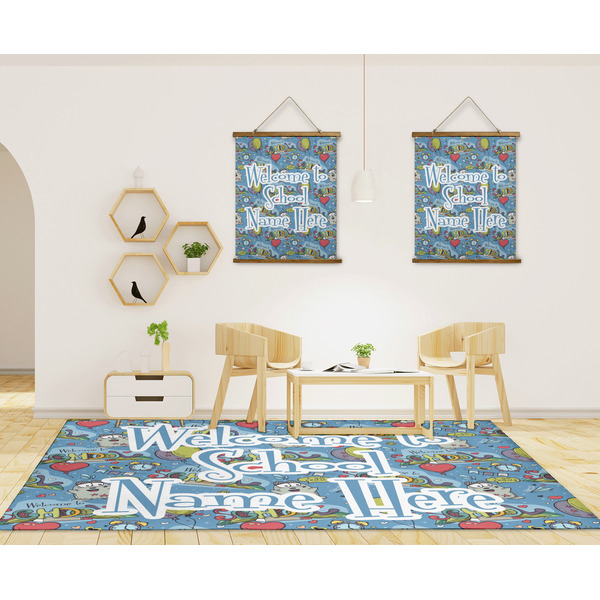 Welcome to School 8'x10' Indoor Area Rugs - IN CONTEXT