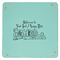 Welcome to School 9" x 9" Teal Leatherette Snap Up Tray - APPROVAL