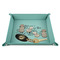 Welcome to School 9" x 9" Teal Leatherette Snap Up Tray - STYLED