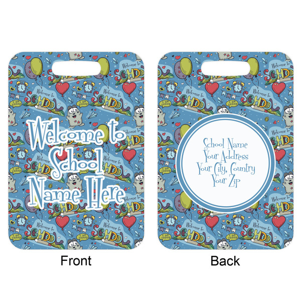 Welcome to School Aluminum Luggage Tag (Front + Back)