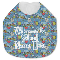 Welcome to School Jersey Knit Baby Bib w/ Name or Text