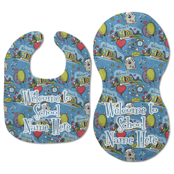 Welcome to School Baby Bib & Burp Set - Approval (new bib & burp)