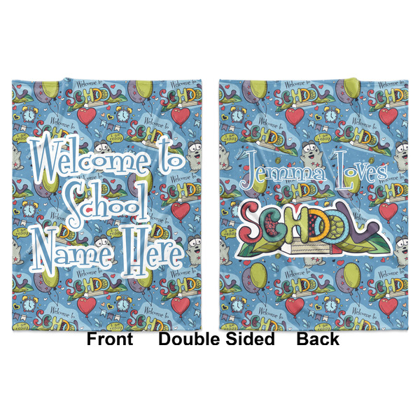 Welcome to School Baby Blanket (Double Sided - Printed Front and Back)