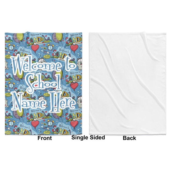 Welcome to School Baby Blanket (Single Sided - Printed Front, White Back)