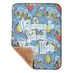 Welcome to School Sherpa Baby Blanket - 30" x 40" w/ Name or Text