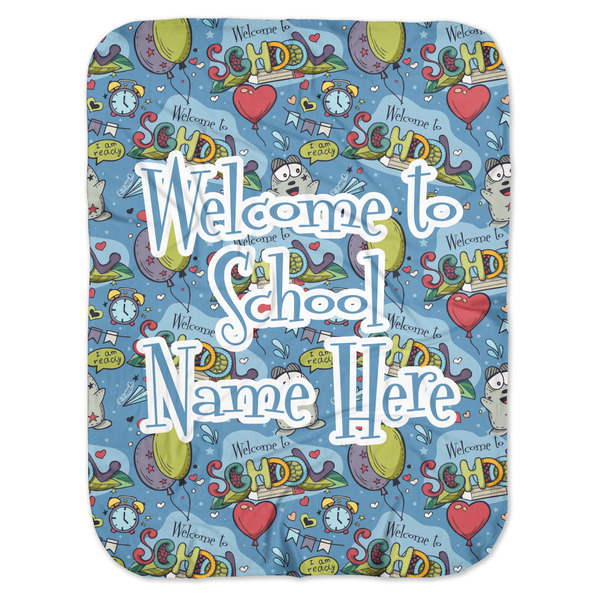 Custom Welcome to School Baby Swaddling Blanket (Personalized)