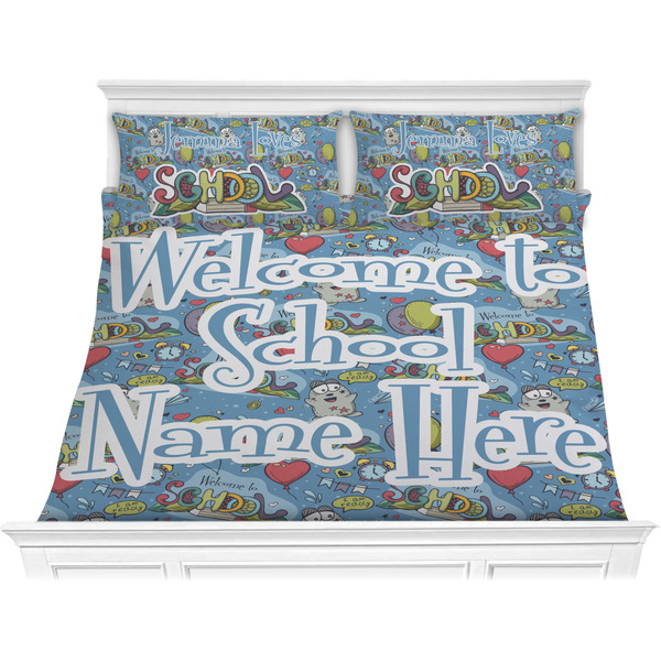 Custom Welcome to School Comforter Set - King (Personalized)