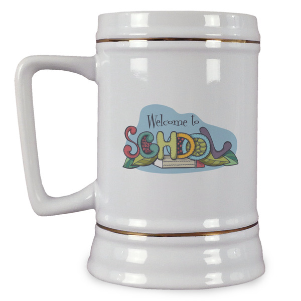 Custom Welcome to School Beer Stein (Personalized)