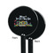 Welcome to School Black Plastic 5.5" Stir Stick - Single Sided - Round - Front & Back
