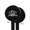 Welcome to School Black Plastic 7" Stir Stick - Single Sided - Round - Front & Back