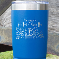 Welcome to School 20 oz Stainless Steel Tumbler - Royal Blue - Single Sided (Personalized)