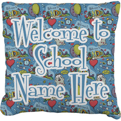 Welcome to School Faux-Linen Throw Pillow 16" (Personalized)