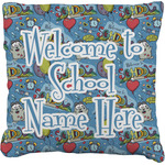 Welcome to School Faux-Linen Throw Pillow 20" (Personalized)
