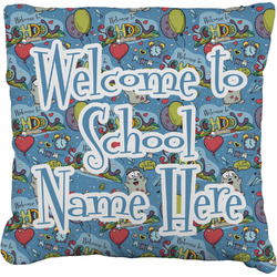 Welcome to School Faux-Linen Throw Pillow 26" (Personalized)