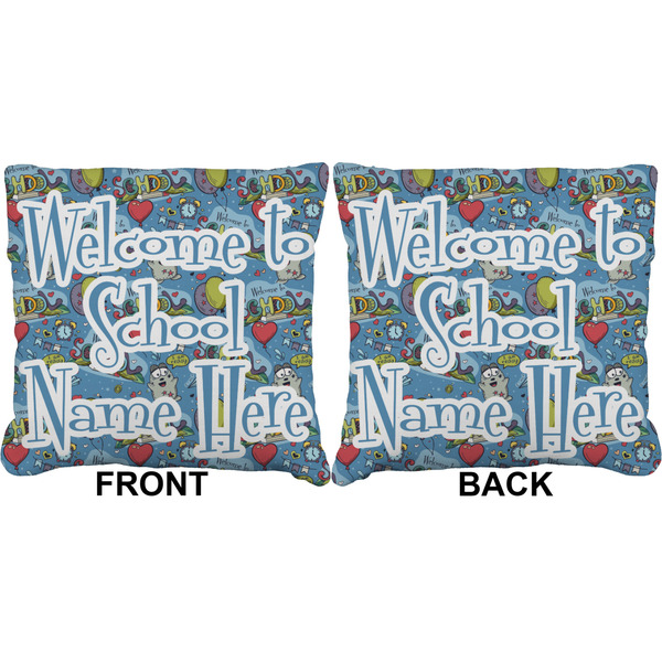 Welcome to School Burlap Pillow Approval